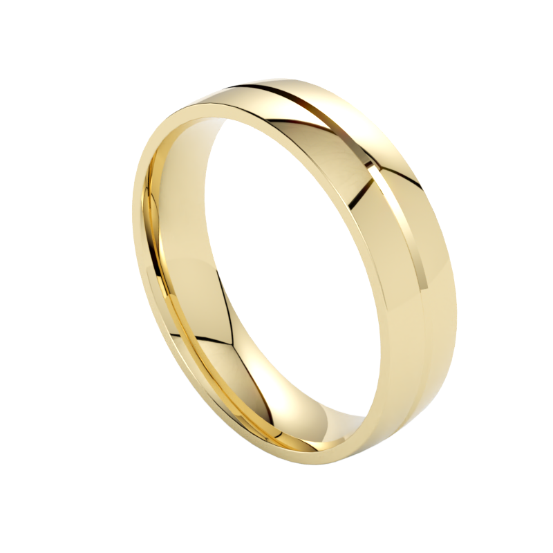 solidne obrączki ślubne złoto żółte 750